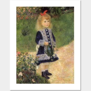 A Girl with Watering Can by Pierre Renoir Posters and Art